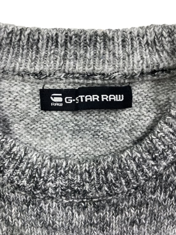 VINTAGE G-STAR RAW ΠΛΕΚΤΗ ΜΠΛΟΥΖΑ ΜΕΛΑΝΖΕ GRADIENT ΓΚΡΙ ΑΝΔΡΙΚΗ S-M