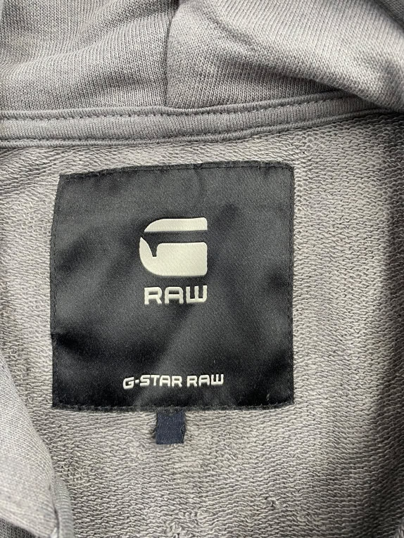 VINTAGE G-STAR RAW ΖΑΚΕΤΑ ΜΕ ΚΟΥΚΟΥΛΑ LOGO ΓΚΡΙ ΑΝΔΡΙΚΟ XL