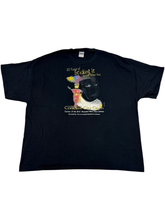 MAGLIETTA NERA VINTAGE GILDAN ULTRA COTTON 3XL CRESCENT CITY OPEN 2012
