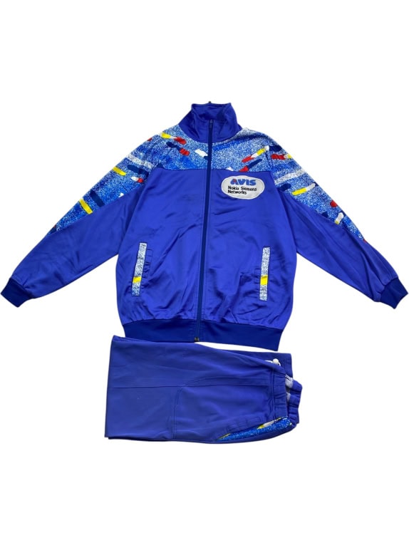 Vintage Graeff Tracksuit Μπλε Set (Ζακέτα + Παντελόνι) Size M