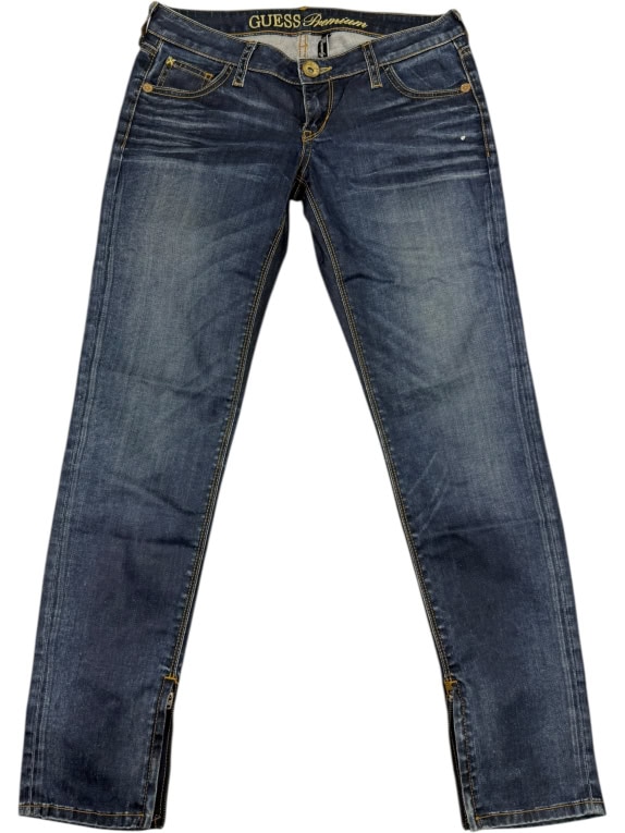 JEANS DONNA VINTAGE GUESS PREMIUM CON CERNIERE ALLE CAVIGLIE M