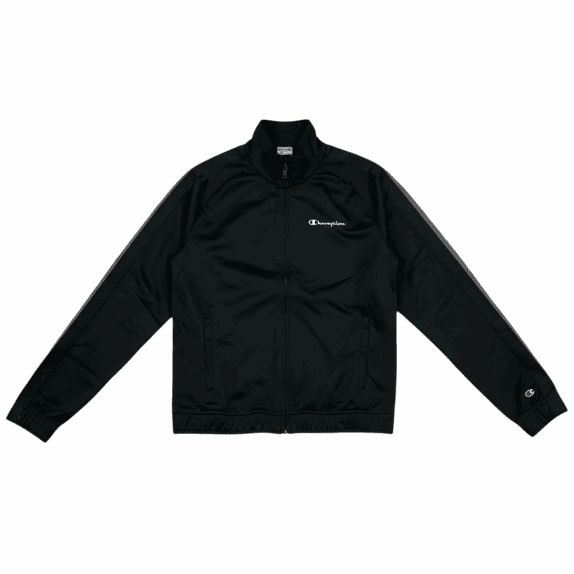 VINTAGE WOMEN'S CHAMPION TRACK JACKET BLACK SIZE S