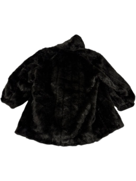VINTAGE pelliccia da donna corta nera XL/XXL