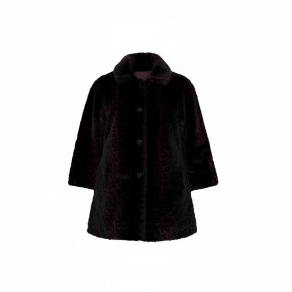 VINTAGE CAPPOTTO CORTO DA DONNA IN PELLICCIA LEOPARDATA