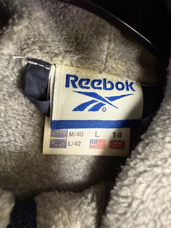 GIACCA REEBOK DA DONNA VINTAGE GIUBBOTTO INVERNALE CON CAPPUCCIO