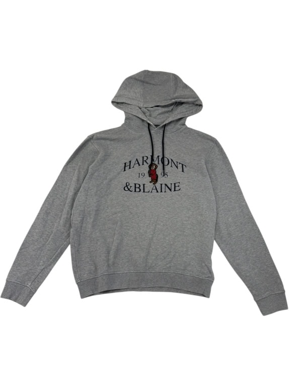 VINTAGE HARMONT & BLAINE ΓΚΡΙ ΦΟΥΤΕΡ ΜΕ ΚΟΥΚΟΥΛΑ XL