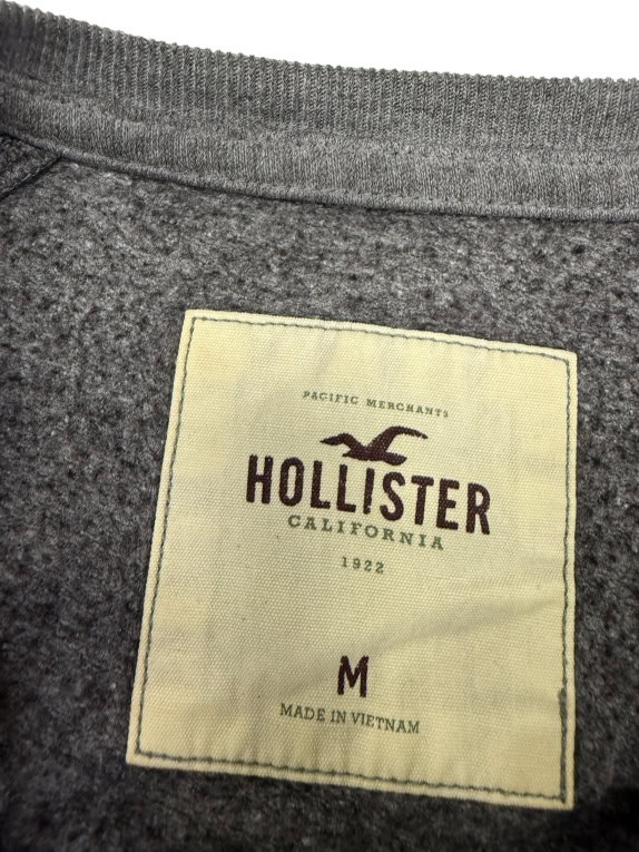 VINTAGE HOLLISTER ΦΟΥΤΕΡ LOGO ΓΚΡΙ ΓΥΝΑΙΚΕΙΟ M