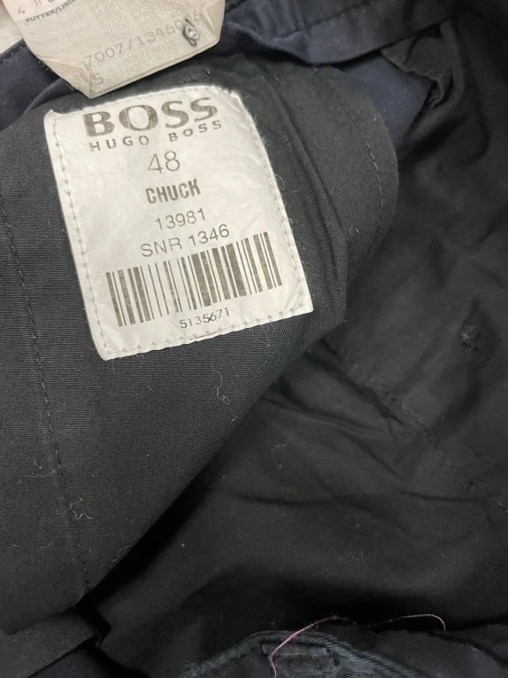 VINTAGE HUGO BOSS ΑΝΔΡΙΚΟ ΥΦΑΣΜΑΤΙΝΟ ΠΑΝΤΕΛΟΝΙ ΜΠΛΕ L