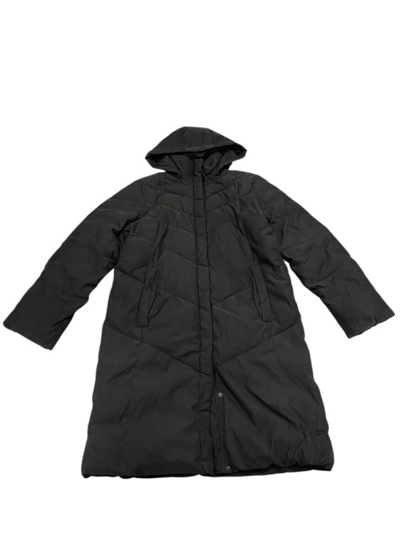 VINTAGE INVICTA LONG PUFFER JACKET WITH HOOD BLACK WOMEN'S M