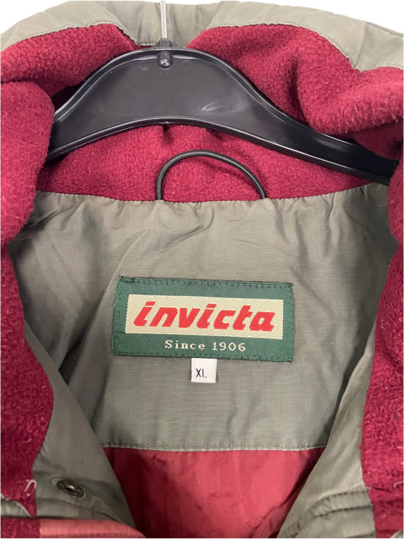 GIUBBOTTO PUFFER VINTAGE INVICTA TRAPUNTATO VERDE OLIVA DA UOMO XL