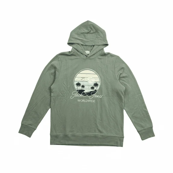 VINTAGE JACK & JONES ΦΟΥΤΕΡ ΜΕ ΚΟΥΚΟΥΛΑ CASUAL GRAPHIC LOGO ΠΡΑΣΙΝΟ ΑΝΔΡΙΚΟ L
