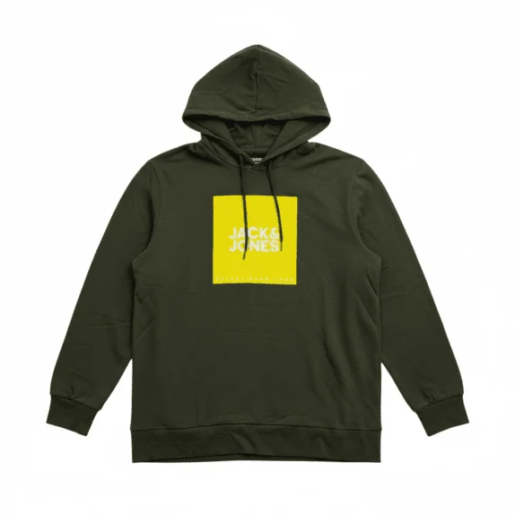 VINTAGE JACK & JONES ΦΟΥΤΕΡ ΜΕ ΚΟΥΚΟΥΛΑ LOGO PRINT ΧΑΚΙ ΑΝΔΡΙΚΟ XXL