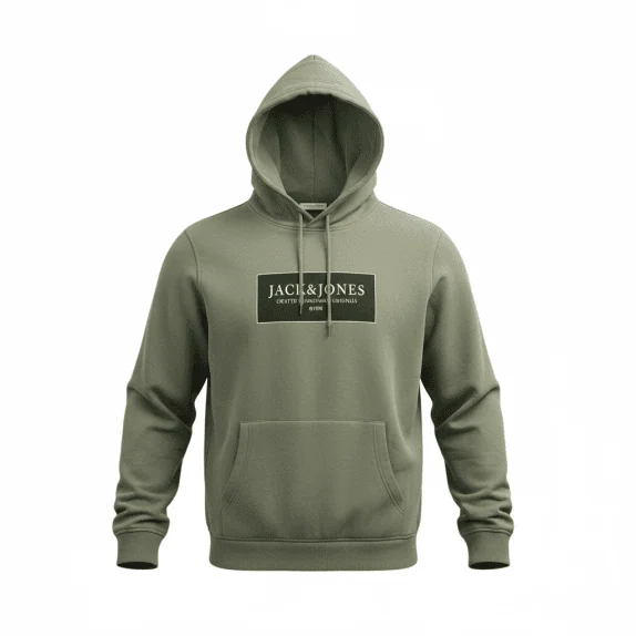 VINTAGE JACK & JONES ΦΟΥΤΕΡ ΜΕ ΚΟΥΚΟΥΛΑ ΛΟΓΟΤΥΠΟ BOX LOGO ΛΑΔΙ ΑΝΔΡΙΚΟ L