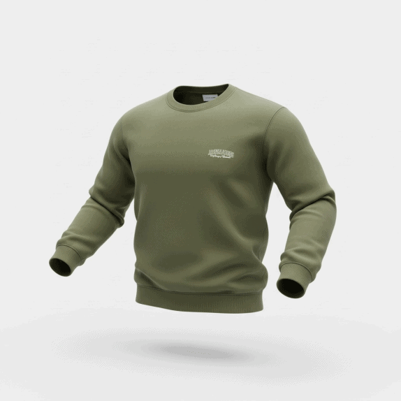 VINTAGE JACK & JONES FELPA SENZA CAPPUCCIO CON LOGO KAKI DA UOMO L