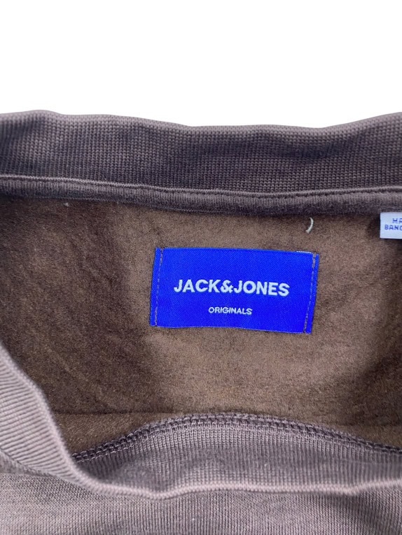 VINTAGE JACK & JONES SWEATSHIRT MINIMAL BROWN MEN'S L
