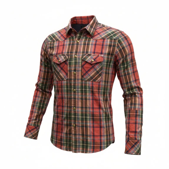 VINTAGE JACK & JONES WESTERN CHECKED SHIRT MULTICOLOR MEN'S S