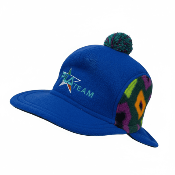 VINTAGE ΚΑΠΕΛΟ FILA FLEECE WINTER CAP ΜΕ ΜΠΟΜΠΟΛ ΣΚΙ TEAM
