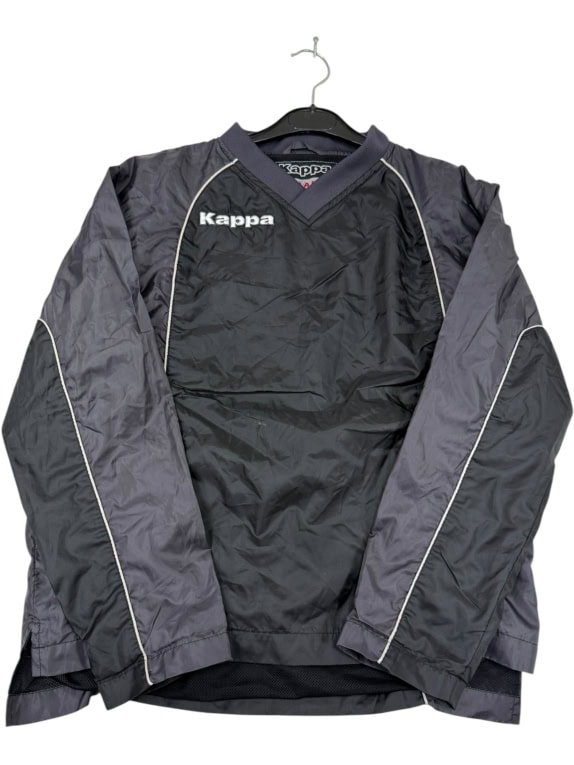 VINTAGE KAPPA ΑΝΔΡΙΚΟ WINDBREAKER ΤΖΑΚΕΤ ΜΑΥΡΟ