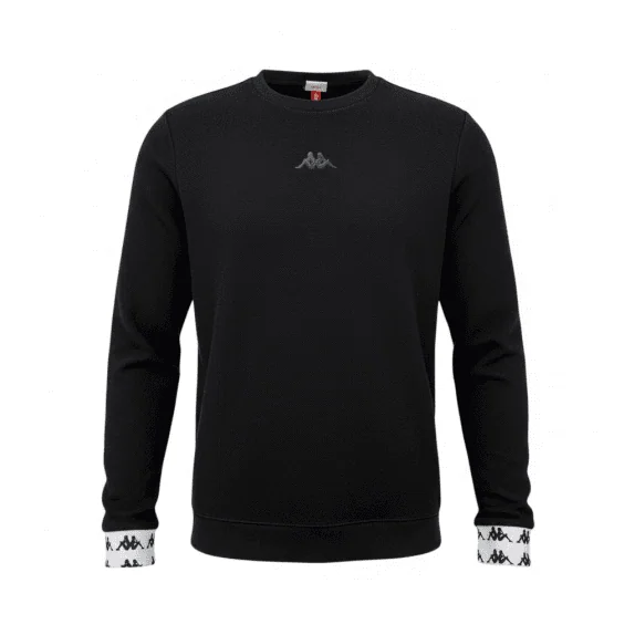 VINTAGE KAPPA BLACK LONG SLEEVE T-SHIRT S