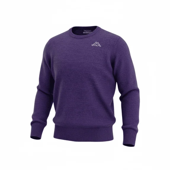 VINTAGE KAPPA KNIT SWEATER LOGO PURPLE MEN