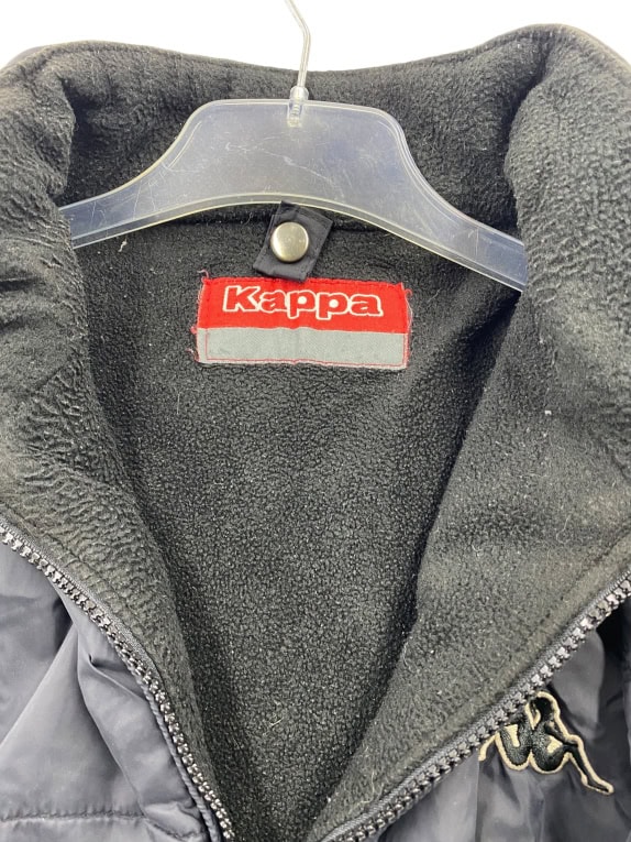 VINTAGE KAPPA PUFFER ΖΑΚΕΤΑ ΜΕ ΕΠΕΝΔΥΣΗ FLEECE ΜΑΥΡΗ ΑΝΔΡΙΚΗ L XL