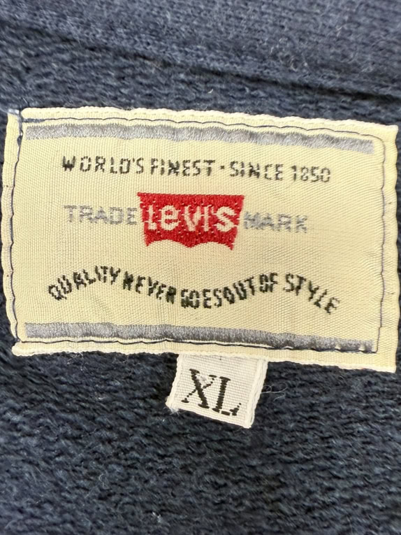 VINTAGE Κλασική Πλεκτή Ζακέτα Levi's Navy XL
