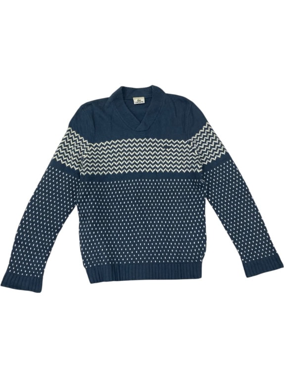 VINTAGE LACOSTE ΠΛΕΚΤΗ ΜΠΛΟΥΖΑ ΜΕ ΣΧΕΔΙΑ ΜΠΛΕ M