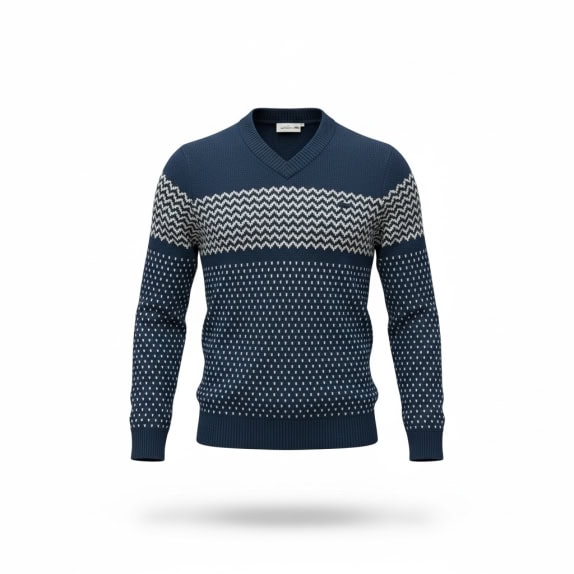 VINTAGE LACOSTE ΠΛΕΚΤΗ ΜΠΛΟΥΖΑ ΜΕ ΣΧΕΔΙΑ ΜΠΛΕ M