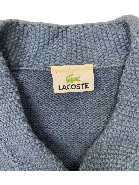 VINTAGE LACOSTE ΠΛΕΚΤΗ ΜΠΛΟΥΖΑ ΜΕ ΣΧΕΔΙΑ ΜΠΛΕ M