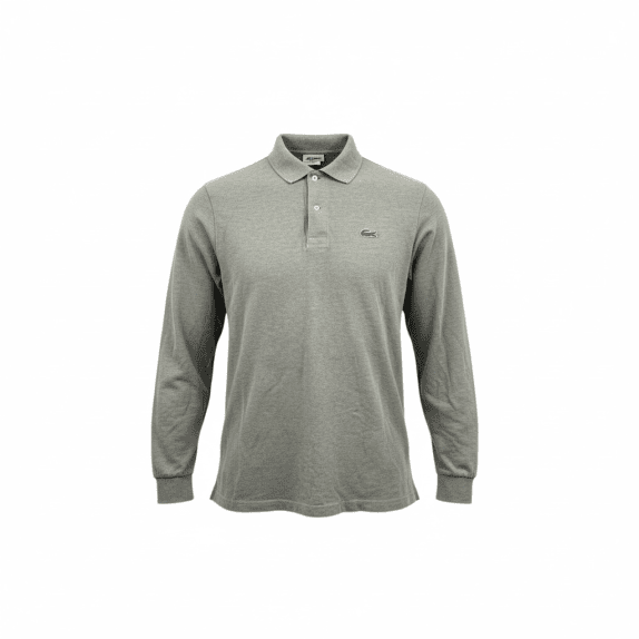 VINTAGE LACOSTE POLO ΜΑΚΡΥ ΜΑΝΙΚΙ ΓΚΡΙ ΑΝΔΡΙΚΟ M/L