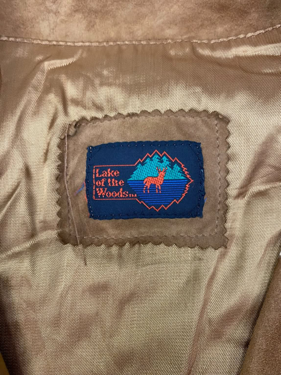 VINTAGE LAKE OF THE WOODS giacca felpa da uomo in colore marrone M/L