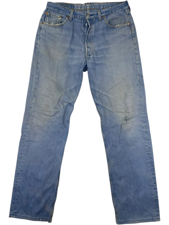 VINTAGE LEVI'S 501 STRAIGHT LEG ΜΠΛΕ ΤΖΙΝ L