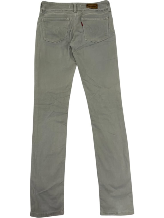 VINTAGE LEVI'S 571 SLIM FIT JEAN TROUSERS BEIGE/GREY S