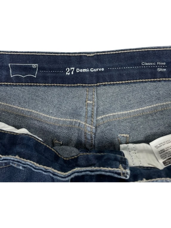 VINTAGE LEVI'S DEMI CURVE SLIM FIT ΓΥΝΑΙΚΕΙΟ JEAN ΠΑΝΤΕΛΟΝΙ ΣΕ ΣΚΟΥΡΟ ΜΠΛΕ M
