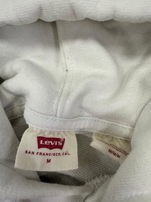 VINTAGE LEVI'S LOGOFILL PULLOVER HOODIE WHITE MEN'S M
