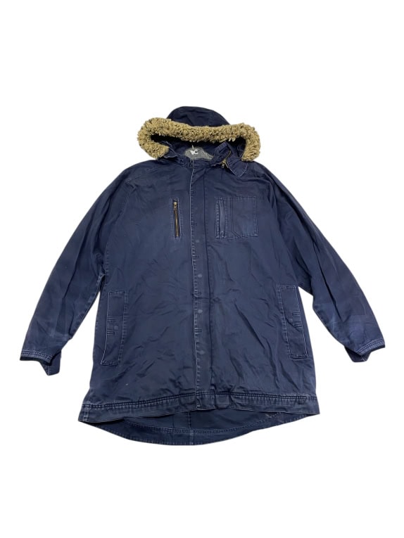 VINTAGE LEVI'S RED TAB PARKA ΜΠΟΥΦΑΝ ΜΕ ΚΟΥΚΟΥΛΑ ΚΑΙ ΕΠΕΝΔΥΣΗ ΜΠΛΕ ΣΚΟΥΡΟ ΑΝΔΡΙΚΟ XL