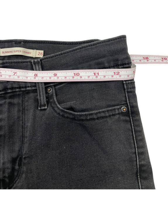 VINTAGE LEVI'S SLIMMING SUPER SKINNY ΓΥΝΑΙΚΕΙΟ JEAN ΠΑΝΤΕΛΟΝΙ ΣΕ ΣΚΟΥΡΟ ΓΚΡΙ S