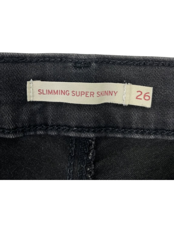 VINTAGE LEVI'S SLIMMING SUPER SKINNY ΓΥΝΑΙΚΕΙΟ JEAN ΠΑΝΤΕΛΟΝΙ ΣΕ ΣΚΟΥΡΟ ΓΚΡΙ S
