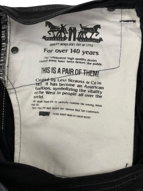 VINTAGE LEVI'S ΤΖΙΝ ΜΑΥΡΟ ΑΝΔΡΙΚΟ L