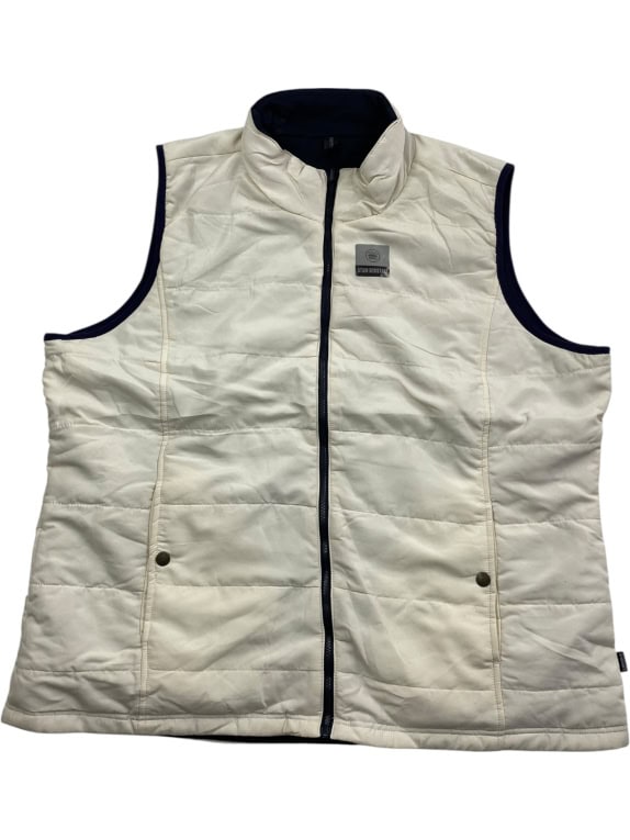 VINTAGE LINCOLN OUTFITTERS PUFFER VEST STAIN RESISTANT CREAM MEN'S 3XL