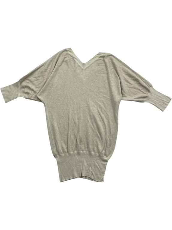 VINTAGE LIU JO JEANS KNIT TOP WITH LUREX BEIGE WOMEN'S M