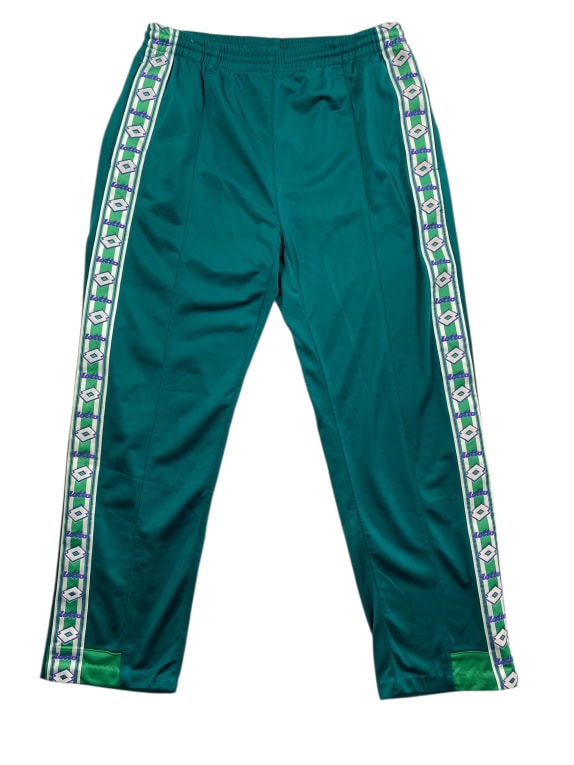 VINTAGE LOTTO ΠΑΝΤΕΛΟΝΙ ΦΟΡΜΑΣ TRACK PANTS ΜΕ ΠΛΑΪΝΟ ΛΟΓΟΤΥΠΟ ΠΡΑΣΙΝΟ ΑΝΔΡΙΚΟ M