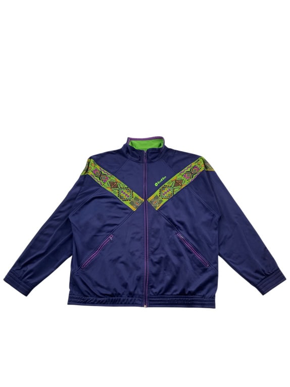 VINTAGE LOTTO "BORIS BECKER" ΖΑΚΕΤΑ ΜΕ ΓΕΩΜΕΤΡΙΚΑ ΣΧΕΔΙΑ ΜΠΛΕ ΑΝΔΡΙΚΗ XXL