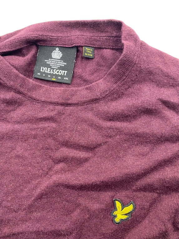 VINTAGE LYLE & SCOTT ΠΛΕΚΤΗ ΜΠΛΟΥΖΑ ΜΠΟΡΝΤΟ ΑΝΔΡΙΚΗ L