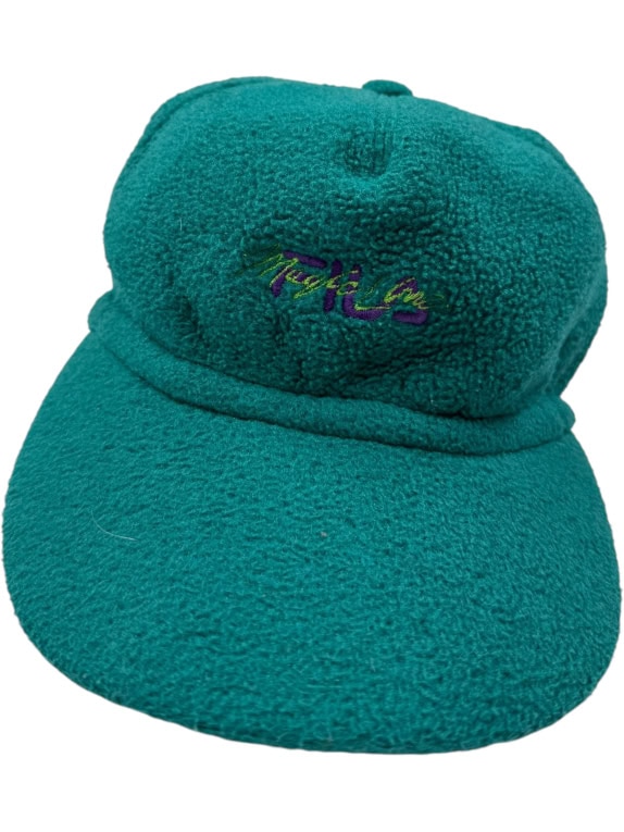 VINTAGE MAGIC LINE CAPPELLO IN PILE CON LOGO RICAMATO VERDE UNISEX TAGLIA UNICA