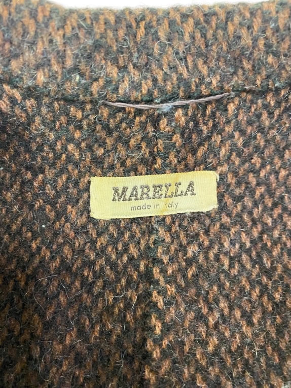 VINTAGE MARELLA CAPPOTTO DI LANA MARRONE XL/XXL