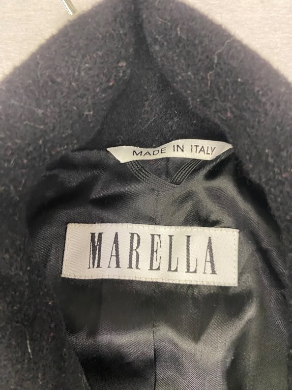 VINTAGE MARELLA ΜΑΥΡΟ ΜΑΚΡΥ ΠΑΛΤΟ M/L