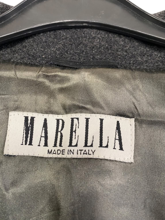VINTAGE MARELLA DOUBLE BREASTED COAT ANTHRACITE WOMEN M L
