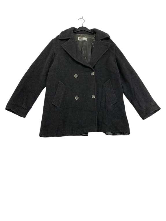 VINTAGE MARELLA DOUBLE BREASTED COAT ANTHRACITE WOMEN M L