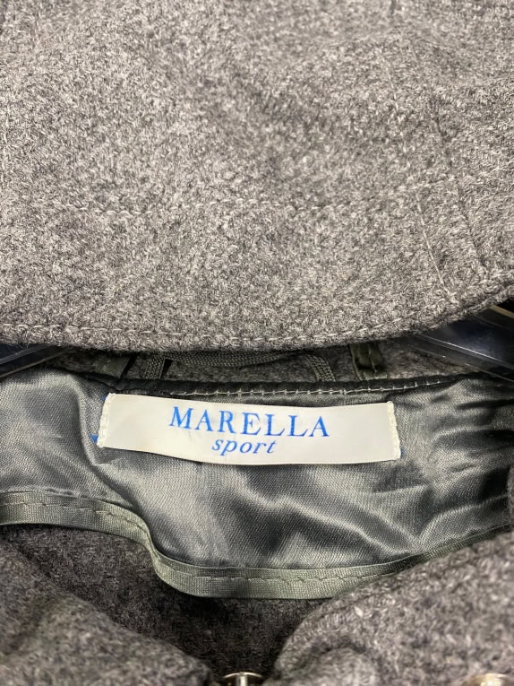 VINTAGE MARELLA SPORT ΠΑΛΤΟ ΜΕ ΚΟΥΚΟΥΛΑ ΚΑΙ ΜΕΤΑΛΛΙΚΑ ΚΟΥΜΠΙΑ ΓΚΡΙ ΓΥΝΑΙΚΕΙΟ M/L